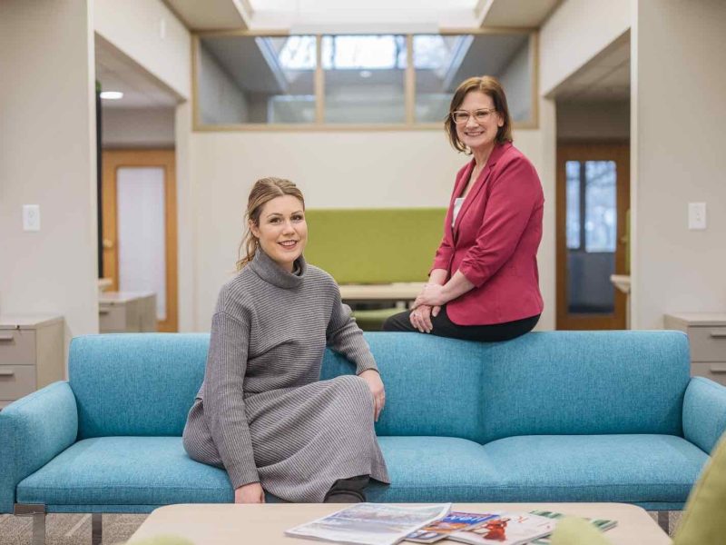 Janelle Smith (seated) and Kate Litwin
