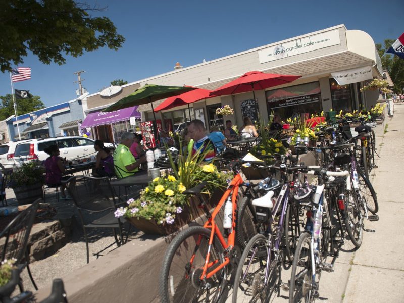 Bike racks support active living in Grand Traverse County.