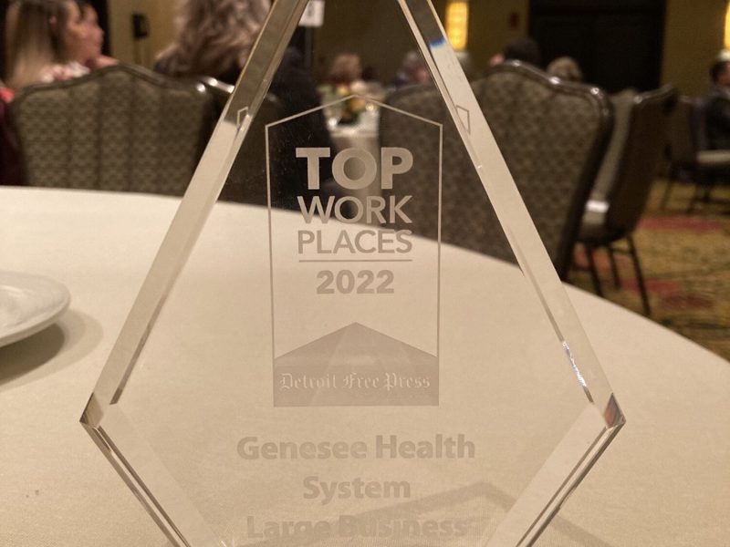 Genesee Health Systems "Top Workplace" award