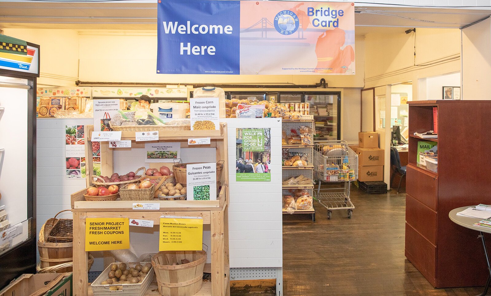 A neighborhood food pantry.