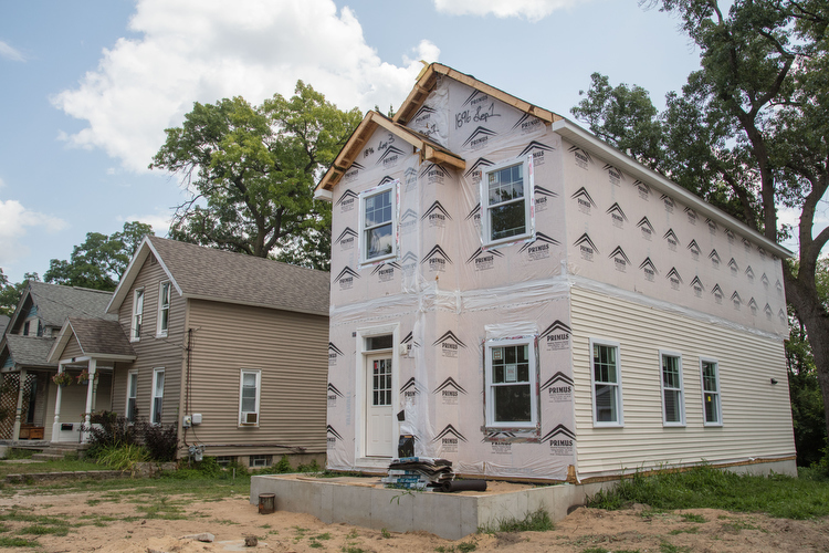 An affordable housing project by the Land Bank at 836 Sigsbee St SE.