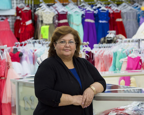 Angelica Velazques inside her business, La Casa de la Cobija (The Blanket House) located on 2055 South Division Avenue. 