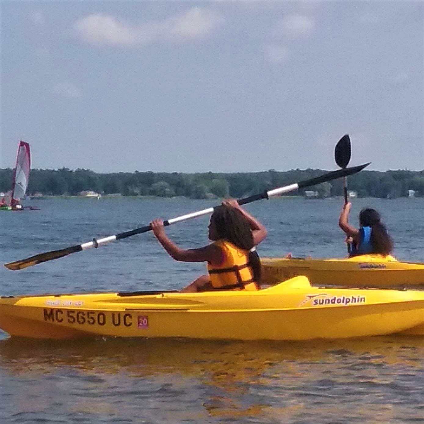 Watch Us Go Boating participants on Muskegon Lake. Photo courtesy of Watch Us Go Boating