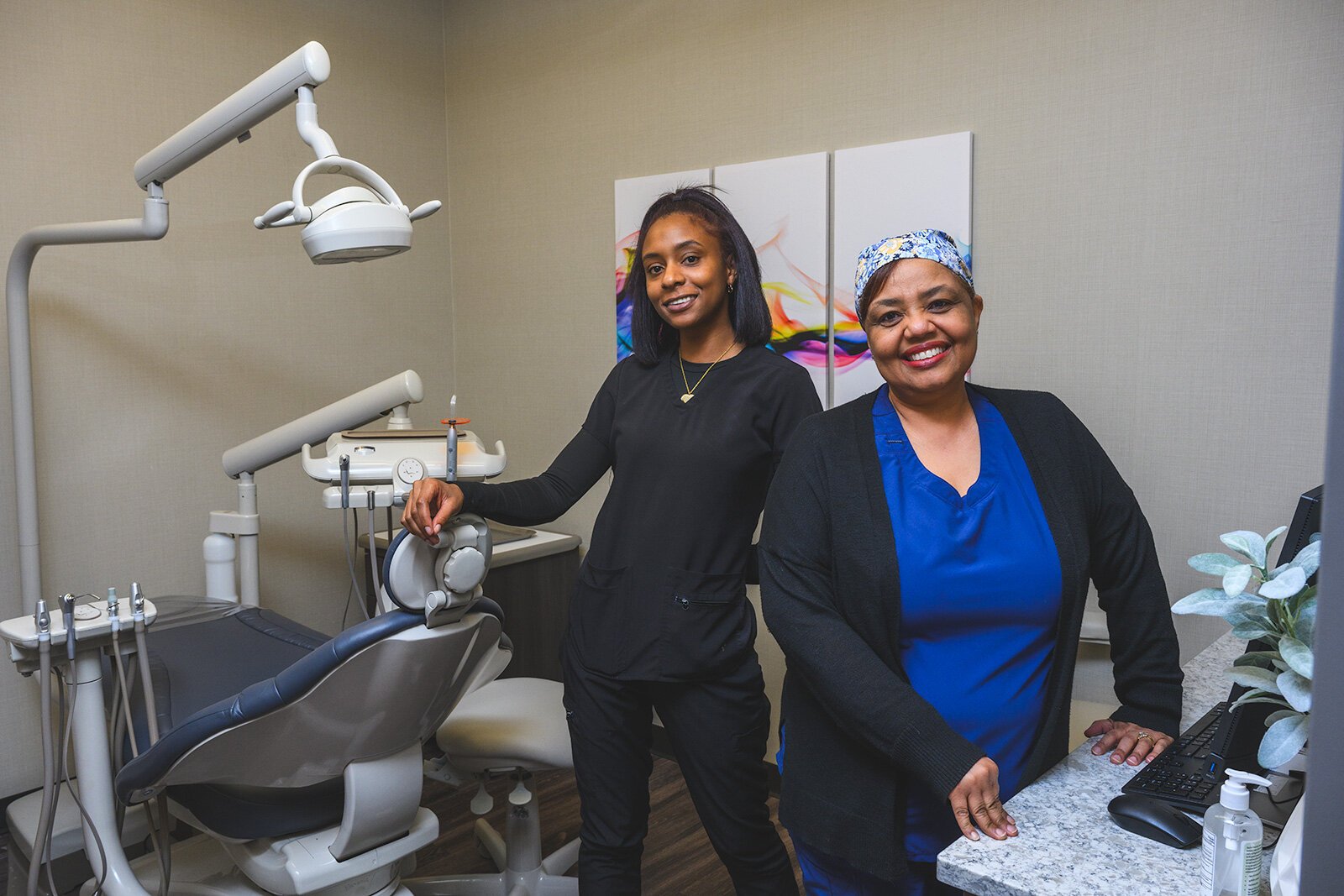 Corktown Dental Clinic, L to R, Geraldine Williams registered dental hygienist and Ayana Mosley lead dental assistant.