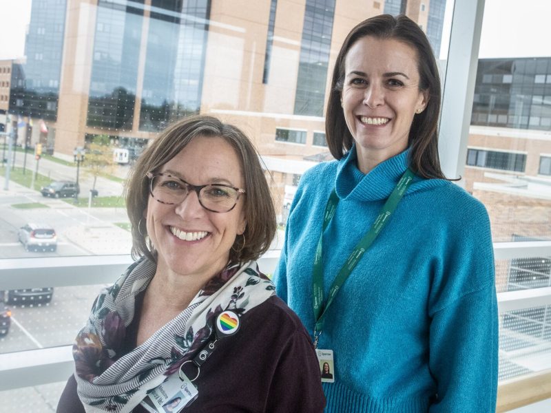 Amy Romain, program director of behavioral medicine, Sparrow Health System/MSU Family Medicine Residency, and Emalie Karp, Sparrow Health System/MSU Family Medicine Residency behavioral medicine faculty member.