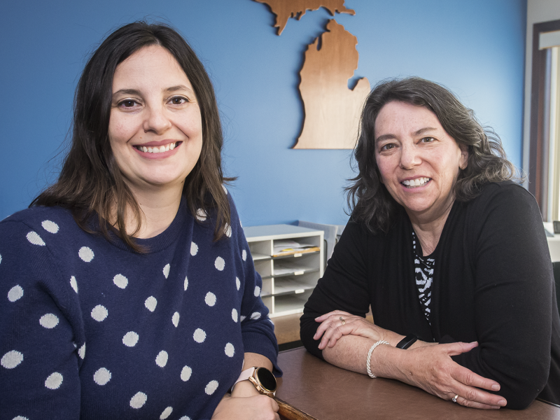 Nicole Shannon, systemic litigation and advocacy attorney for the Michigan Elder Justice Initiative, and Alison Hirschel, director and managing attorney of the Michigan Elder Justice Initiative.