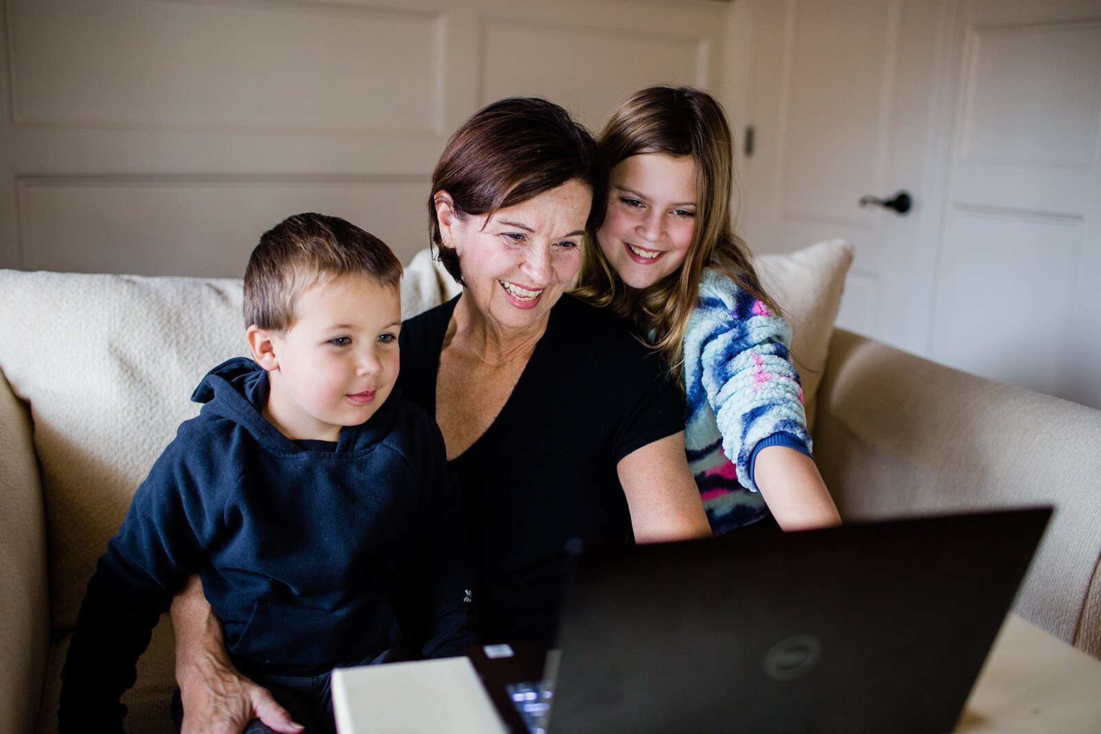 Judy Stelling with her grandchildren.