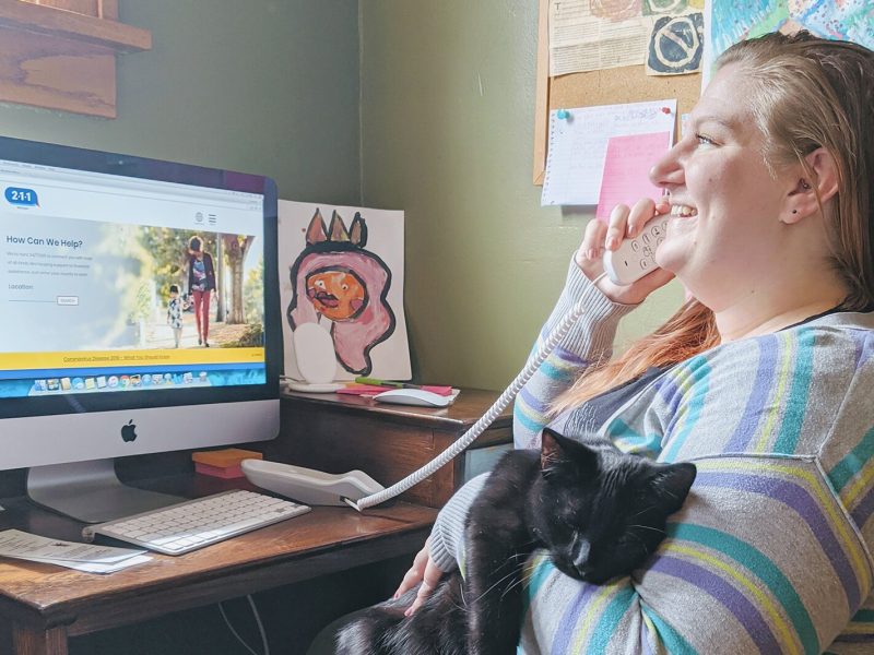 Warmline peer support specialist Elizabeth Forejt of Grand Rapids.