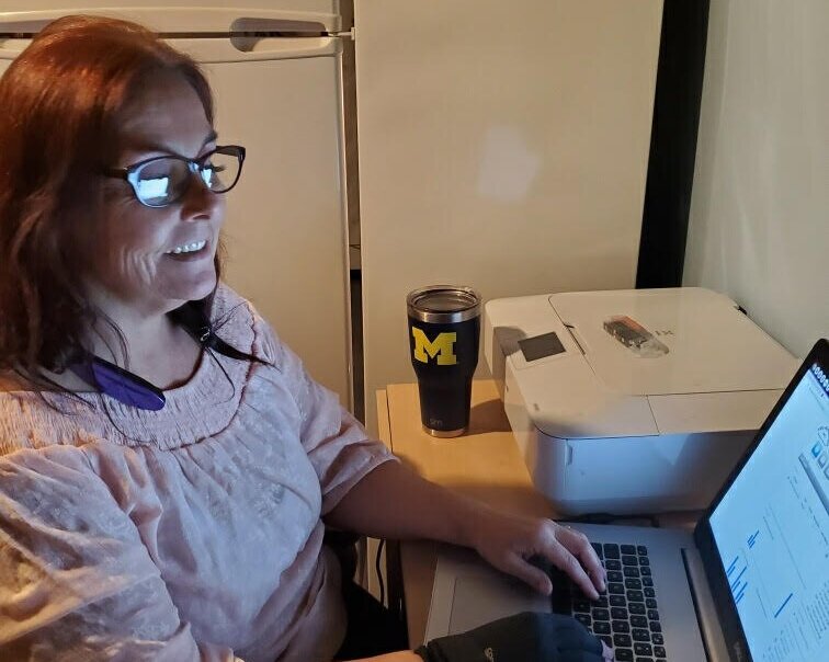 Warmline peer support specialist Michelle Odell of Royal Oak.