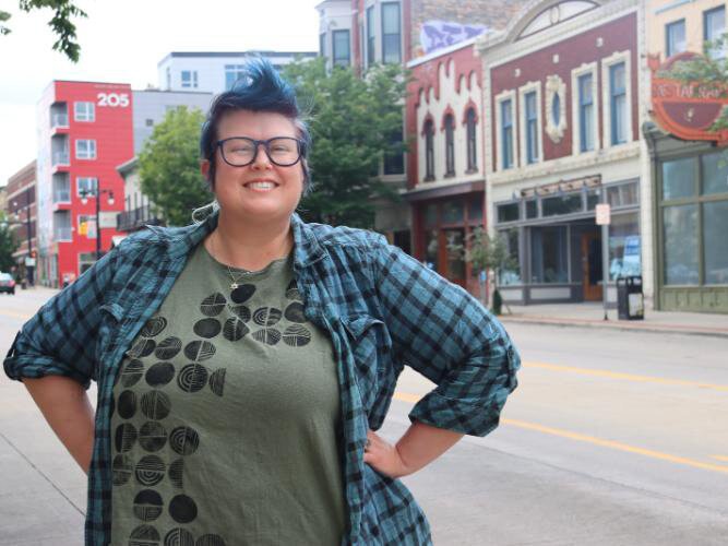 Jenn Schaub has been a fixture in Heartside for more than two decades and enjoys watching the eclectic residents.