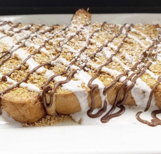 Specialty items like the S'mores french toast are popular breakfast item fare at Sandusky Bay Pancake House.