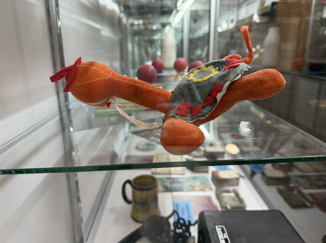 Frankowski's favorite piece of memorabilia in the museum is a stuffed turtle she won as a child at the park.