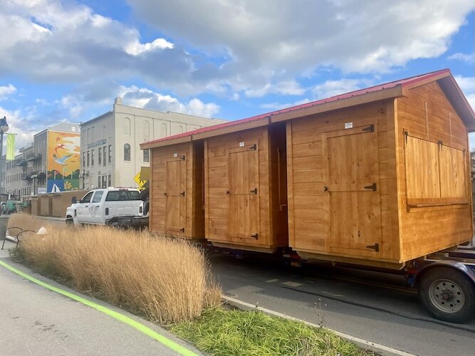 Cedar Point has donated sheds to be used for vendor booths at the Sandusky Christmas Market.