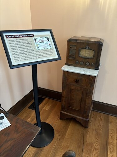 Mark Webster donated period artifacts, including this historic radio.