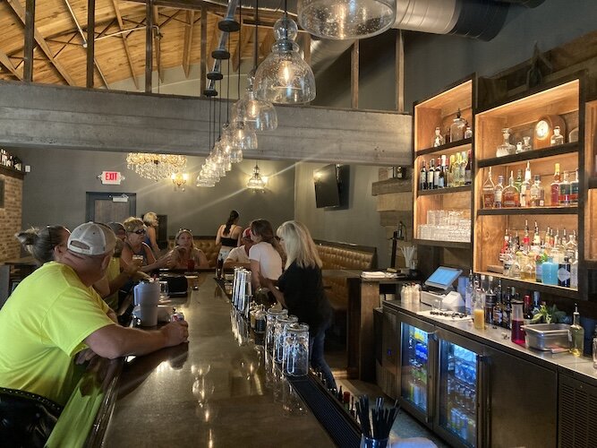Customers enjoy hand-crafted cocktails at Prohibition. 