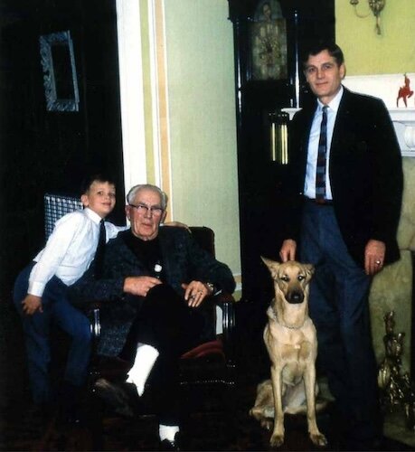 One of the few photographs taken of the three generations of Coppus Motors ownership pictured together. The photo was taken in 1965 when John was 7 years old, Harry Sr. was 73, and Harry Jr. was 50.