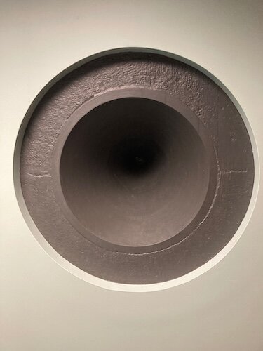 This device was likely used for guards to keep an eye on inmates. It is now filled in. (Photo/Kristina Smith)