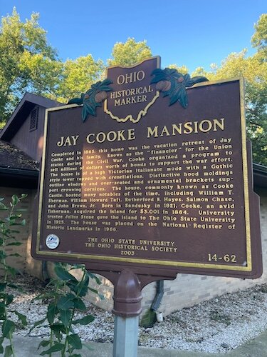 Outside Cooke Castle stands a historic marker, as well as a monarch butterfly station. Some of the butterflies that OSU has studied there have been found in Mexico after their long migration.