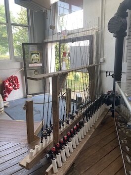 The Aquatic Visitor Center has fishing rods and equipment kids can use to fish for free. (Photo/Kristina Smith)