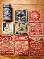 Schoolchildren found utility in working parents’ crayon kits, predating Crayola. (Photo/Courtesy of John Kropf)