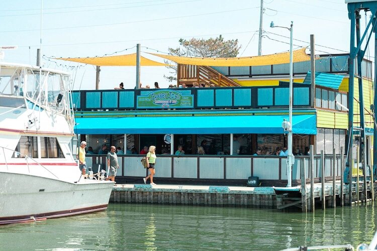 The Crow’s Nest and Crabby Joe’s restaurants are located on the property.