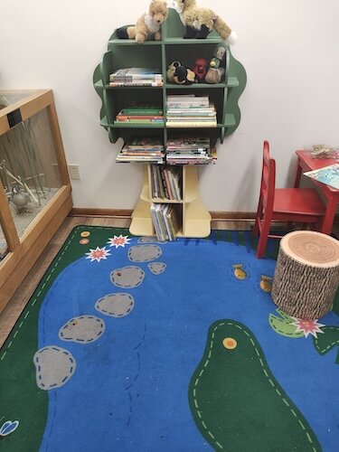 Thanks to a grant from the Ottawa County Community Foundation, an area -- already home to a new tree-shaped bookshelf -- is being spruced up for young visitors.