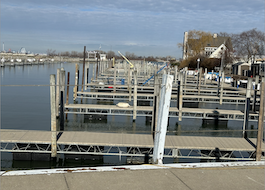 The new floating docks, currently under construction, will be composed of composite materials and concrete.