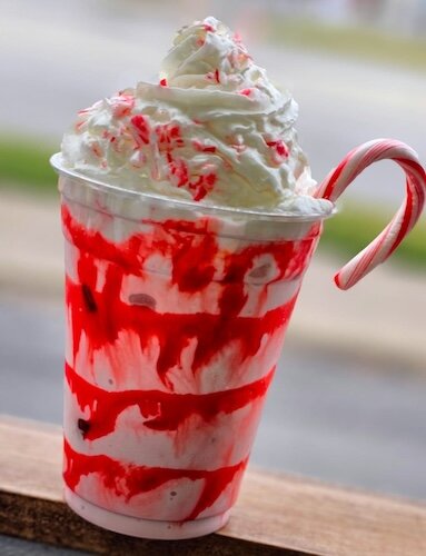 Strawberry Cow offers a peppermint milkshake for the holiday season. (Photo/Strawberry Cow Facebook)