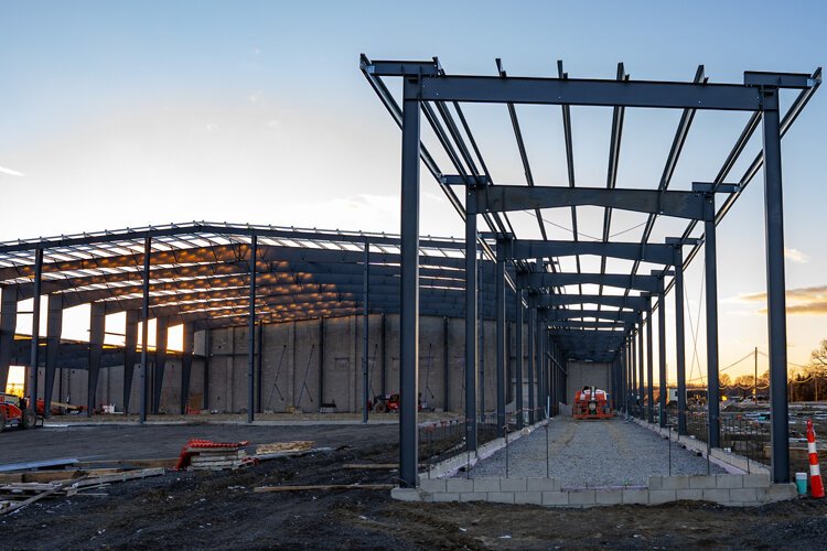 The beginning stages of the Lake Erie Arms construction project.