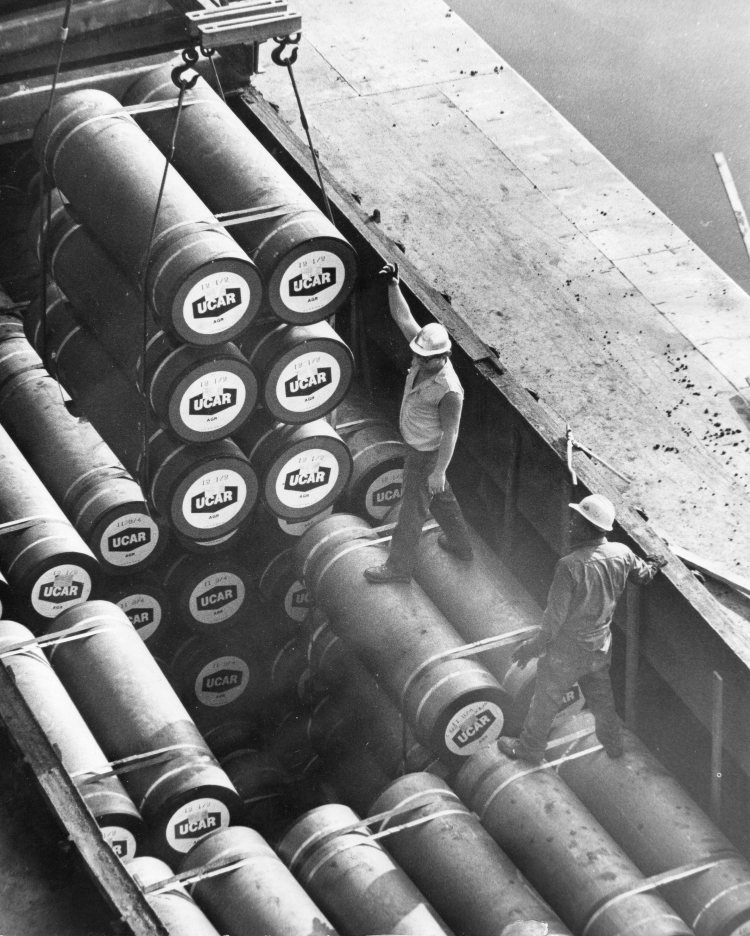 Shipping and manufacturing boomed at President's Island in the 1970s.
