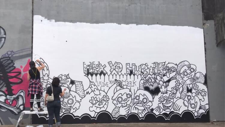 The 2017 Paint Memphis event brought together over 150 muralists and graffiti writers to create a sprawling mural on Lamar Avenue. The Art Center donated supplies and expertise. (Courtesy Paint Memphis)
