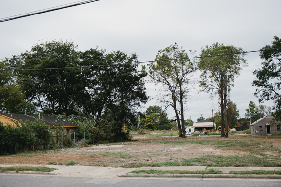 Vacant land lines Dexter Street after houses were demolished to make way for MLGW's North Service Center expansion.