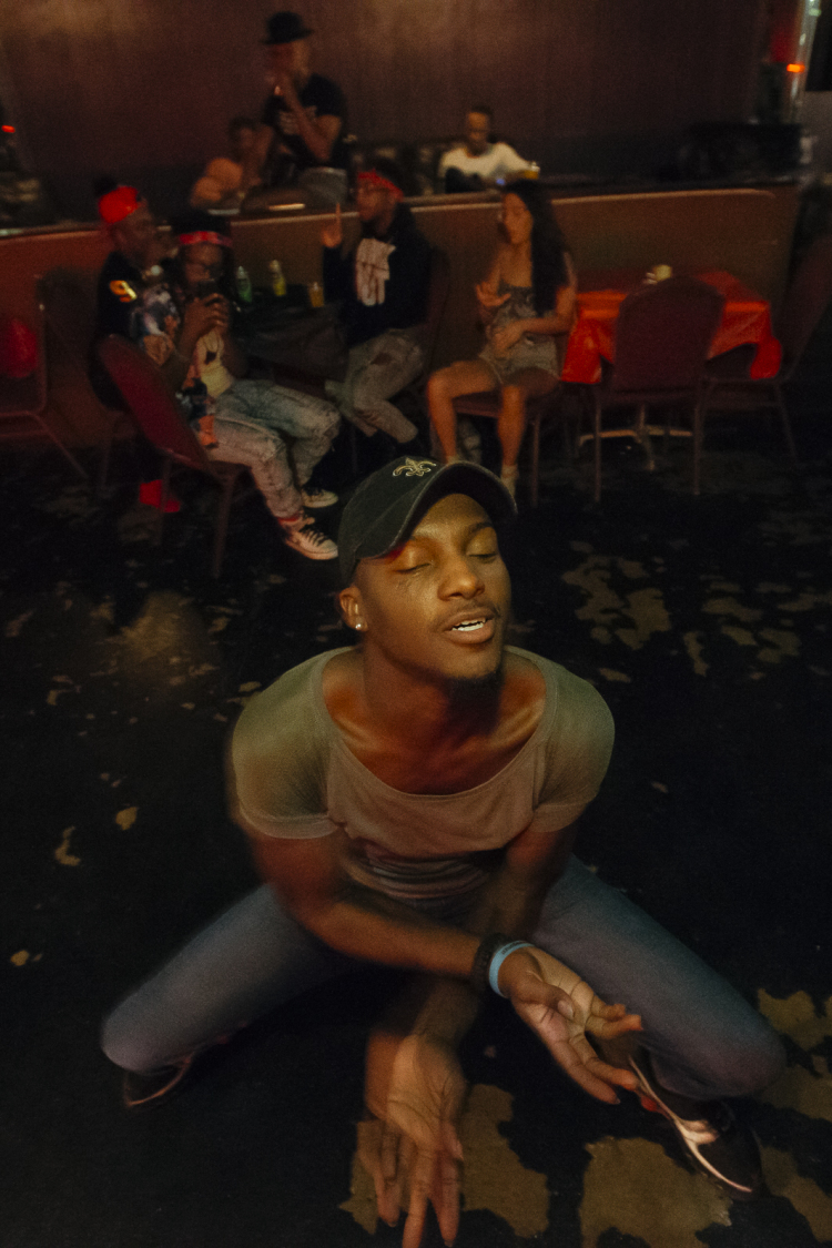 Club patrons dance and vogue as part of a Kiki Ball at Club Memphis.