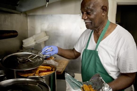 Lee Crumb serves up his beef tamales offered in either hot or mild, at Pop's Hot Tamales on Park Avenue.