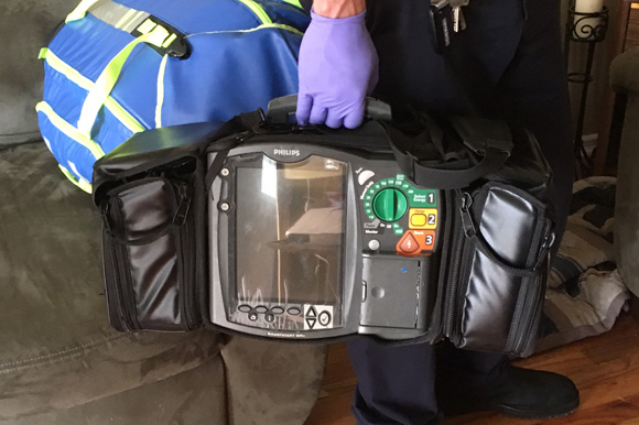 As part of the RADAR program, paramedics carry portable equipment for checking vital signs of patients who are in nonemergency situations.