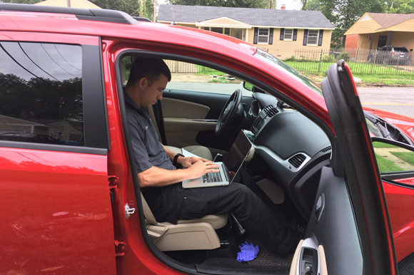 At the end of a dispatch, Dr. Steven Euler records the events of the visit, including further care.