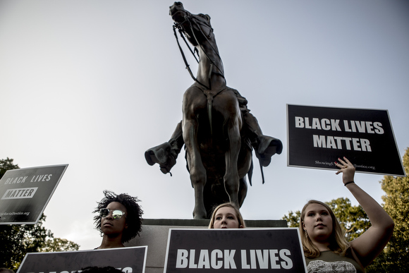 Memphians call for the removal of Memphis' Confederate statues, like the one of General Nathan Bedford Forrest in Health Sciences Park.