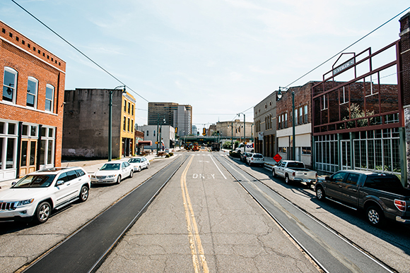 The Pinch District off N. Main St. lies just north of downtown Memphis.