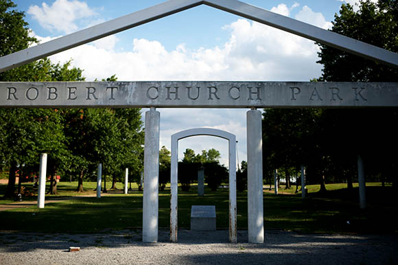 Robert Church Park located Downtown next to Beale Street Baptist Church. (Andrea Morales)