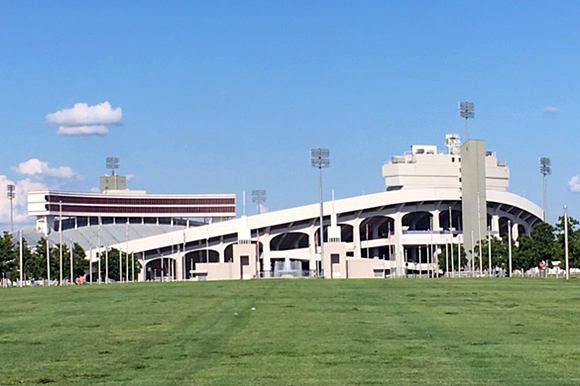 The Liberty Bowl, with its expansive parking lot, is the anchor for the Fairgrounds but is only used to capacity for the college football season.