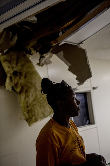 "It hurts my heart to just look at that," said Barbara Nesbit of damage to a recently-purchased trailer at her youth center.