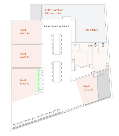 A sketch of the Edge Alley commercial project, which will be located near the site of the Edge Gets Lit Alley Party.
