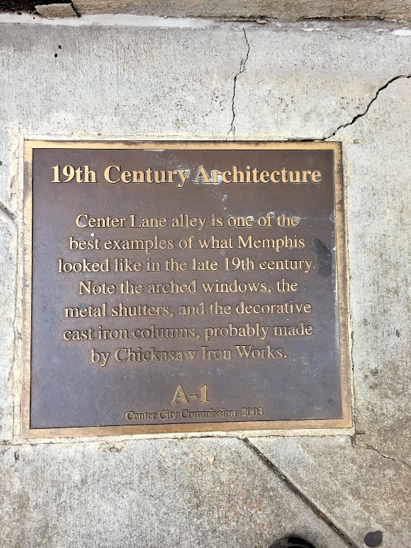 A historic marker in Center Lane erected by the Center City Commission.