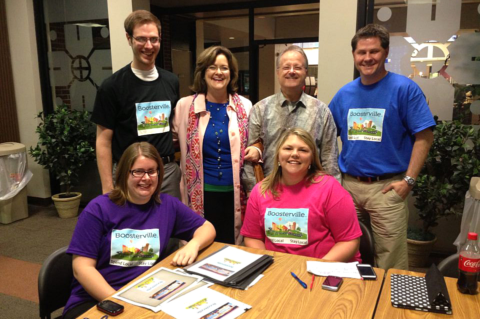 Pam and Tom Cooper, top center, worked with Christian Brothers University MBA students on the Blues City Consulting team in 2013 as part of the Seed Hatchery program.