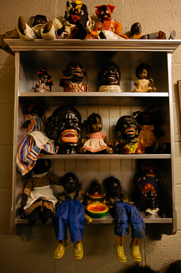 Early 20th century toys and dolls that depict stereotypes of African-Americans.