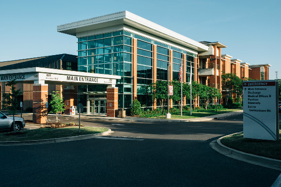 Methodist Le Bonheur Germantown Hospital in the Central Business District of Germantown, TN.