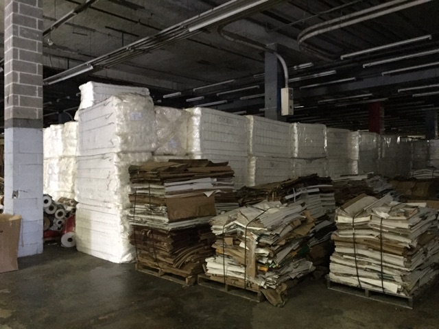 Bales of recyclable product at Park Place Storage & Logistics in South Memphis.