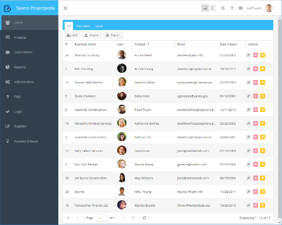 A screenshot of the Unistar-Sparco landing page.