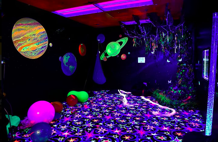 Every detail of the interior of Sensory World in Bartlett was chosen to be soothing to people experiencing Autism.