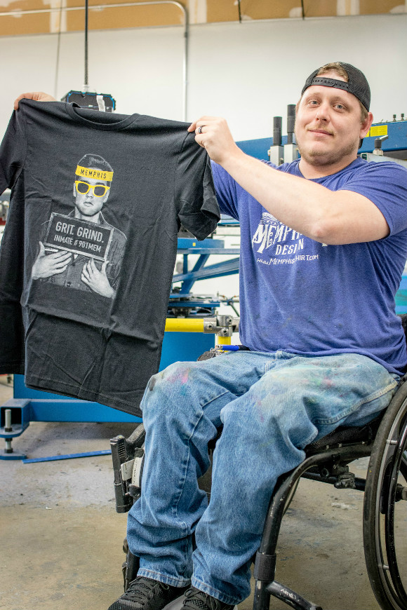 Alec Wilson and a popular Memphis Grizzlies T-shirt print.